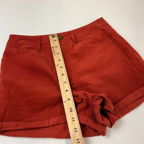 Superdown Dasha Shorts Rust High Rise Corduroy Cuffed Casual WomenSmall S - Picture 9 of 15